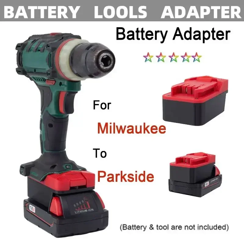 Convertitore Per Adattatore Batteria Milwaukee Per Convertitore Di Attrezzi Da Parkside A Parkside X20V (Non Inclusi Strumenti E Batterie)