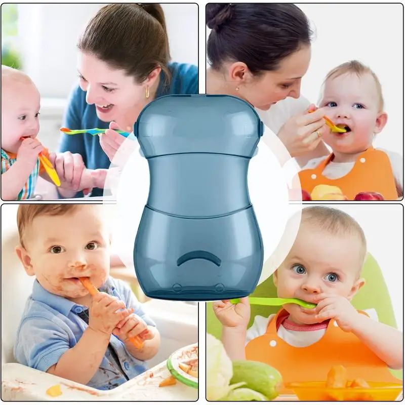 Baby Food Storage Containers Fruit Puree Pouch Holder Squeeze Proof Self-Feed Snack Holder Baby Food Feeder Secure Pouches