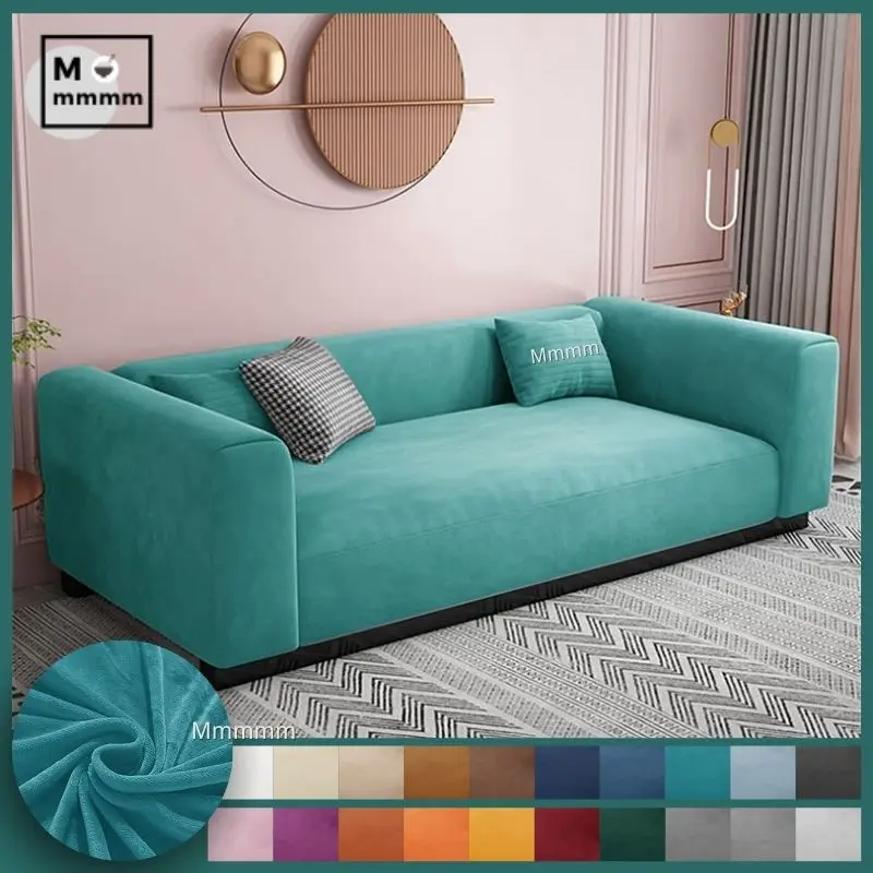 BlueCouchCoverStretchSofaProtectorToPetVelvetSofaCoverFor