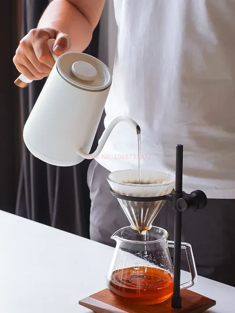 Timemore Fish Smart Electric Pour Over Kettle 600ml 220v Fine Mouth Temperature Control Customize Hand Brew Coffee Pot 4