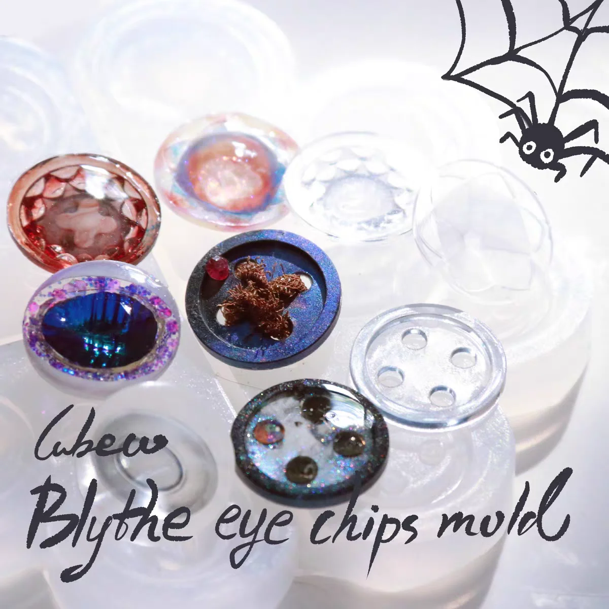 14mm Blythe 인형 눈 칩 금형 실리콘 눈동자 액세서리 할로윈 스타일 DI..
