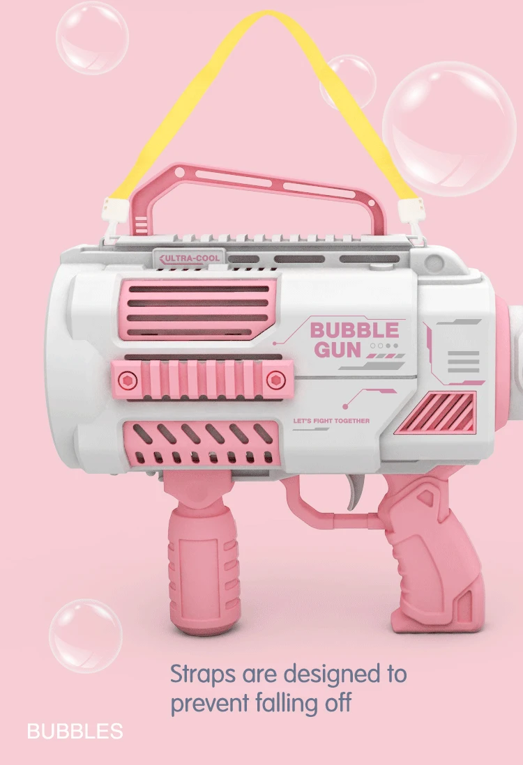 Bubble Gun Toy With Backpack Bubble Machine Electric Launcher_voghion.com