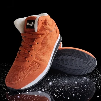 الشتاء الدافئة زوجين التمهيد عالية أعلى يندبروف الباردة والدليل على الثلوج الأحذية المضادة للانزلاق خفيفة الوزن أفخم الدانتيل يصل منصة عارضة أحذية قصيرة