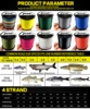JOF 4x Braided 300M 500M 1000M PE Fishing Line Multifilament Smooth Fishing Line for Fishing Lure Bait Carp Fish 10-80LB 2