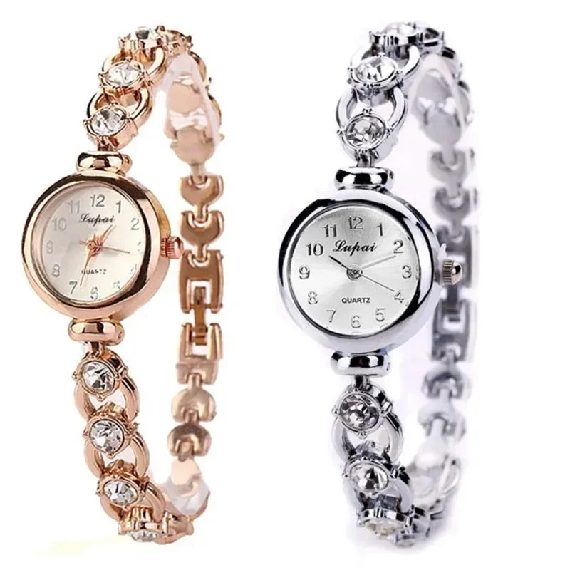 Ladies's Wristwatch Alloy Rhinestone Luxury Watch for Women Casual Quartz Bracelet Watch Relogio Feminino часы женские 4