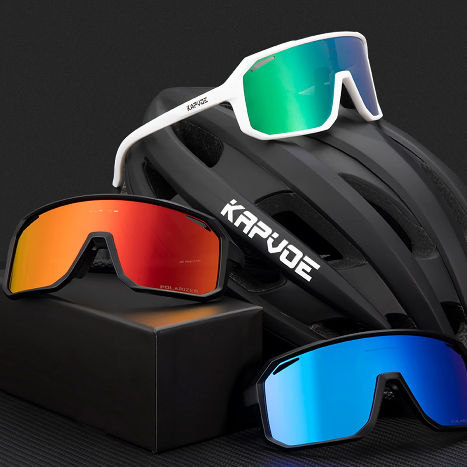 Kapvoe-gafas polarizadas de ciclismo para hombre y mujer, lentes de  protección para bicicleta de carretera, a prueba de viento, para deportes  al aire libre qiuyongming unisex