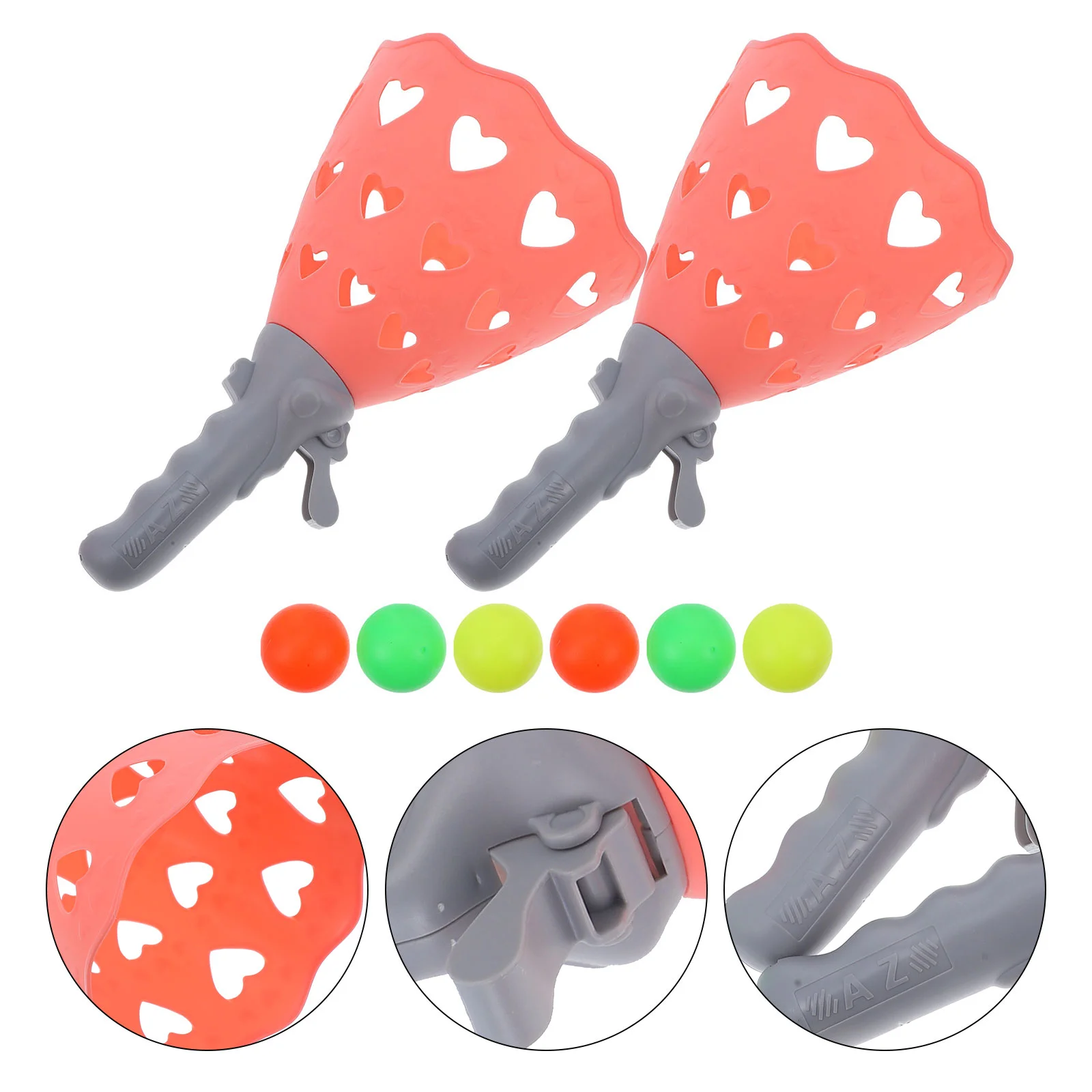 

Toss Ball Toy Backyard Toys Parent-kids Catch Game with Launcher Family Abs Children Supply