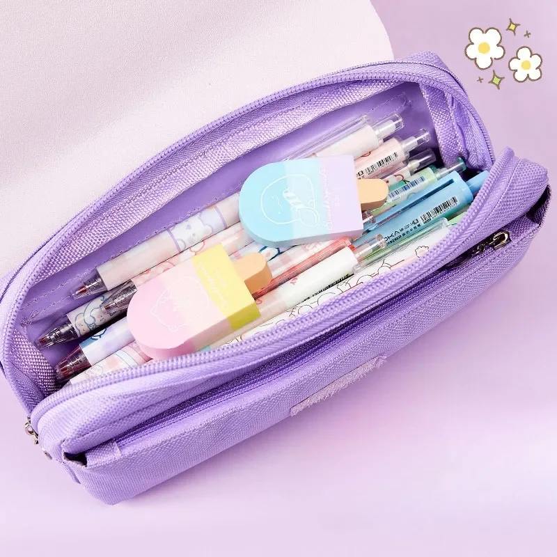 Youth Cartoon Stationery Storage Bag - Large Capacity Pencil Case