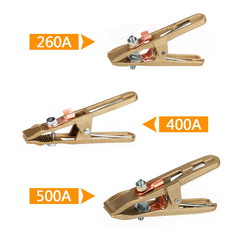 260A 400A 500A Brass A Shape Ground Welding Earth Clamp Argon Arc