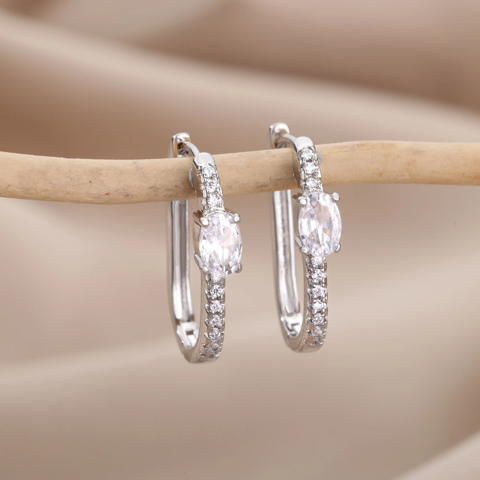 Minimalist Zircon Round Earring For Women