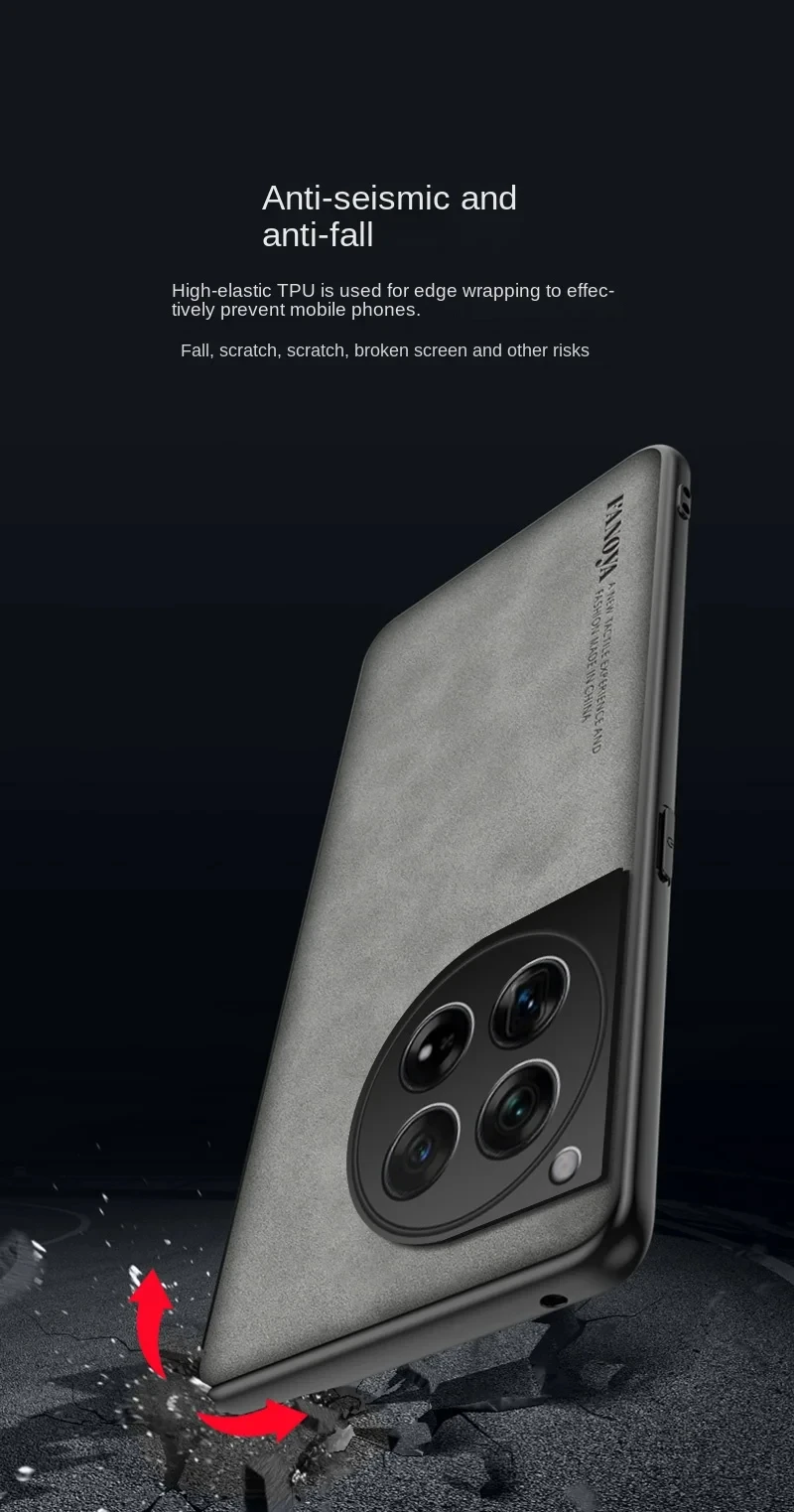 Luxurious PU Leather Matte Silicone Phone Case – Full Protection Back Cover