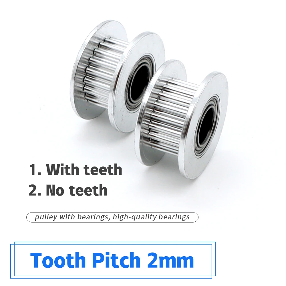 20Teeth 2GT 아이들러 풀리 보어 3/4/5/6/8mm 베어링 벨트 폭 6/9/10/15mm 타이밍 풀리 GT2 20T 3D 프린터 Synchronou Idler