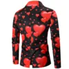 Valentine's Gift Men's Fashion Suit Party Coat Casual Slim Fit Blazer Buttons Suit 3D heart Print Painting Blazers Jacket Men 6
