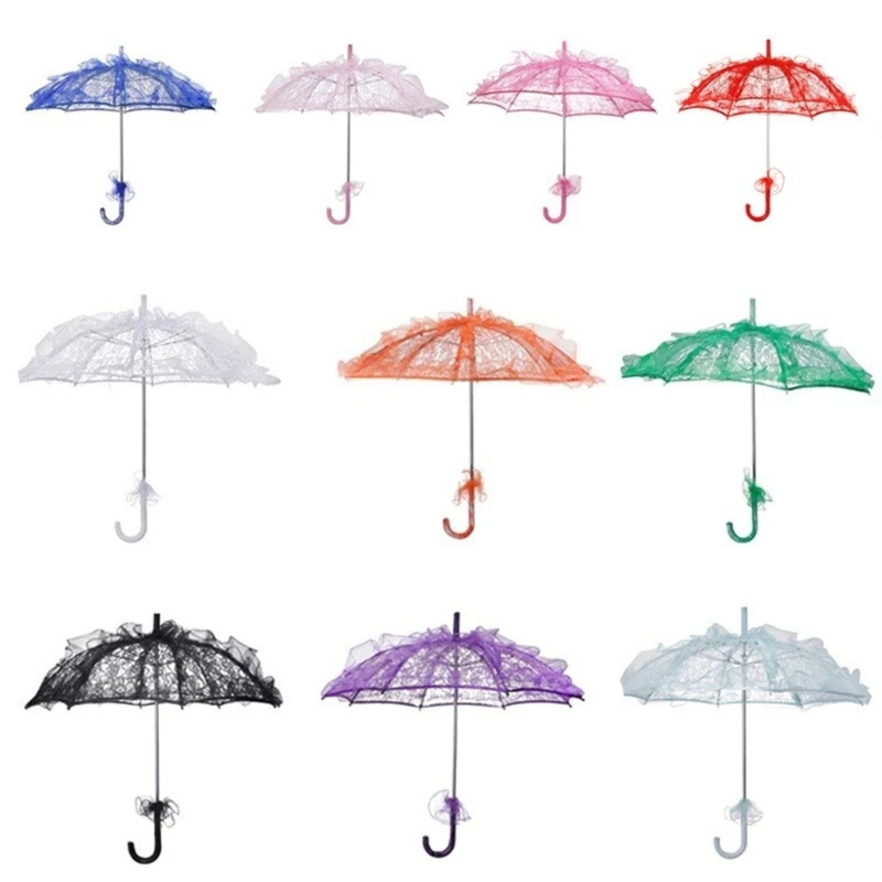 Lace Parasol Elegant Lace Umbrellas for Outdoor Party Photo Props