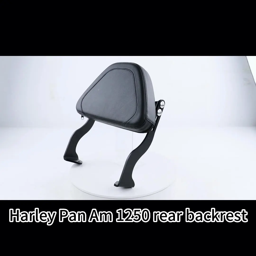 Harley Pan America Passenger Backrest Pad - Adjustable Cushion For 2021-2023 Models (Black Triangle Design) - View #10