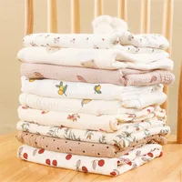 Baby Muslin Swaddle Blankets Baby Receiving Blanket Infant Wrap Bath Towel Baby Born Stroller Cover  Newborn Soft Quilt 1