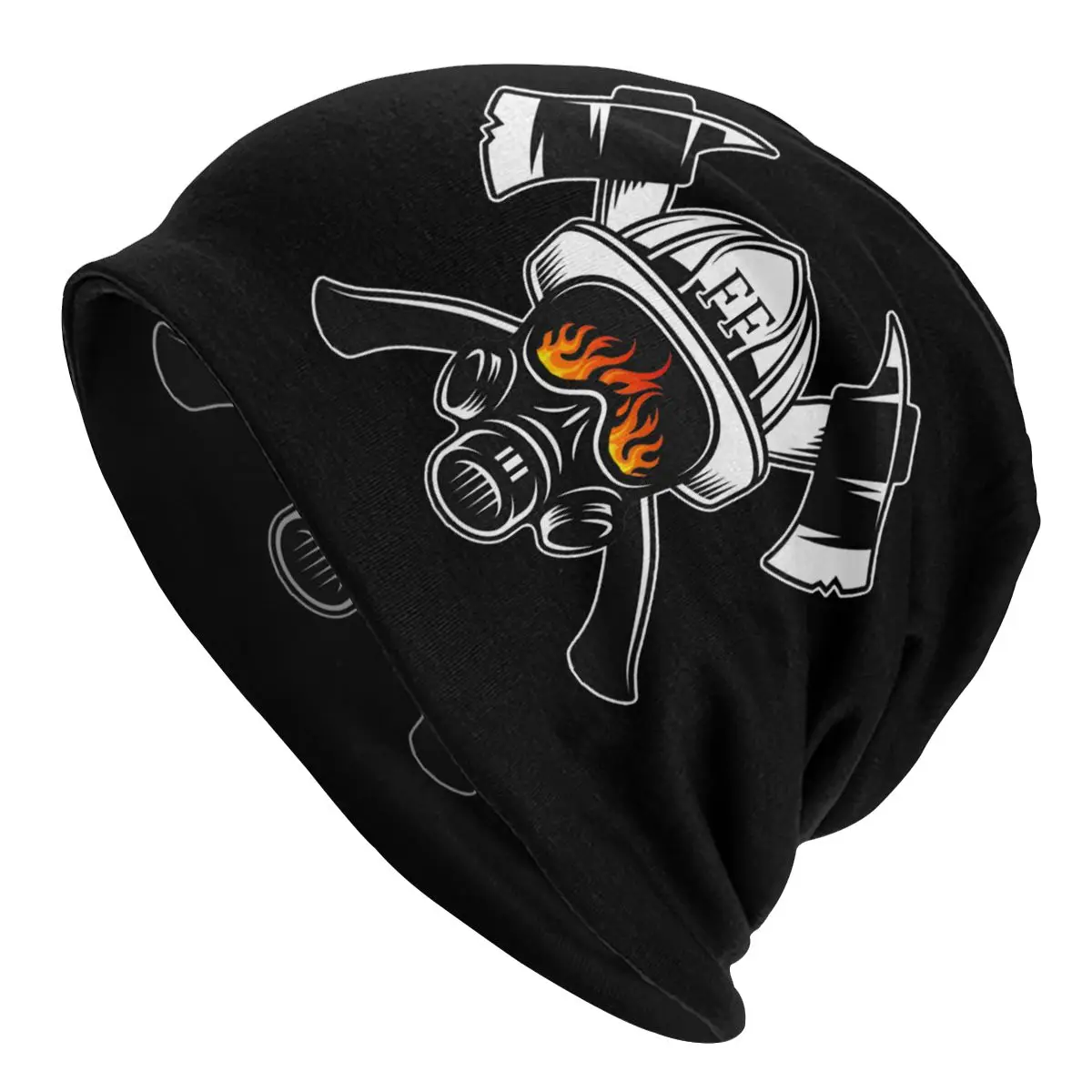 Firefighter Skull Beanies Caps For Men Women Unisex Streetwear Winter