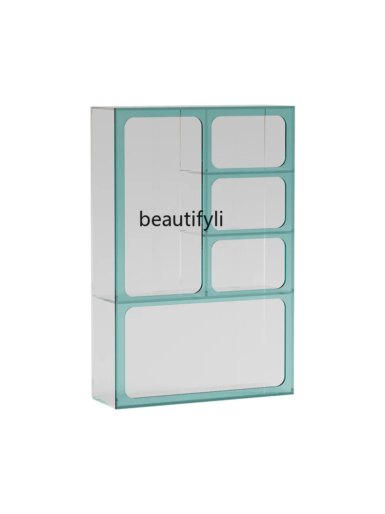 

Light Luxury Acrylic Floor Storage Rack Wall Display Cabinet Living Room Multi-Layer Creative Bookcase