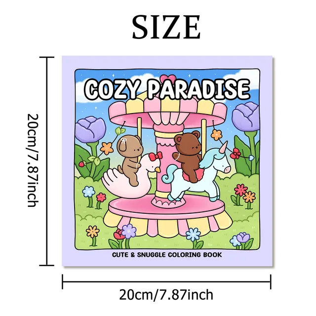COZY PARADISE Bold-easy Patterns Coloring Book for Adults Cute Drawing Book Perfect Gift for Party and Birthday 2