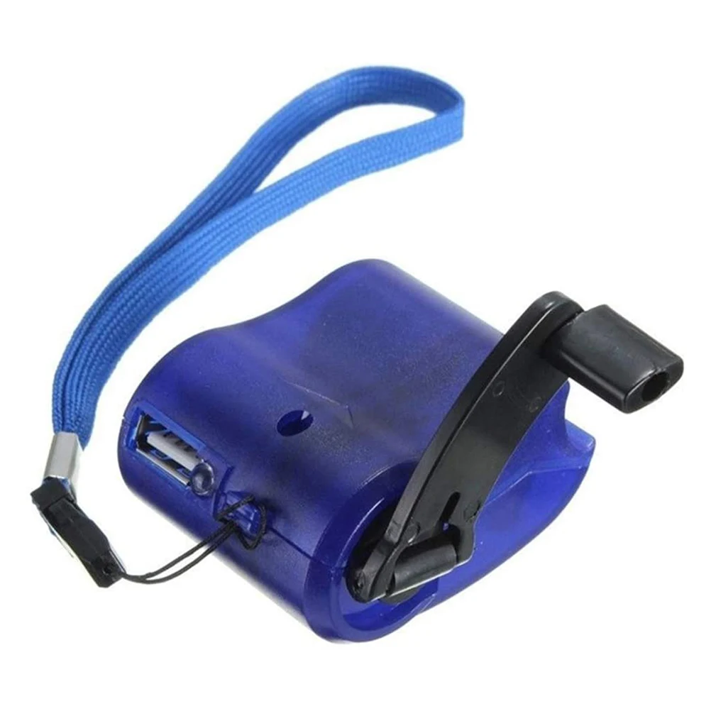 Manual Phone Power Supply LED Light Design Convenient Compact USB Hand Crank Phone Portable for Emergency