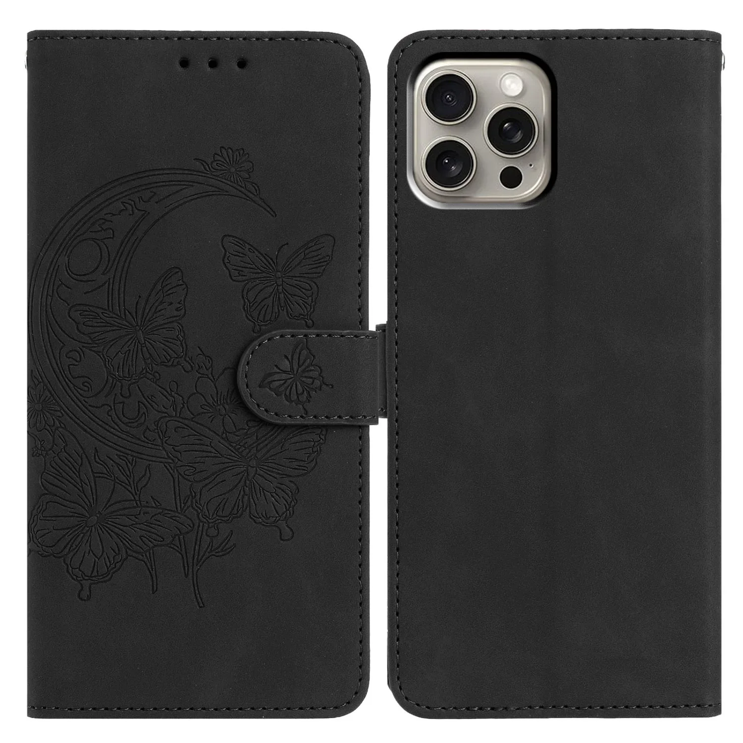 Elegant Butterfly Flip Leather Phone Case - Premium Design