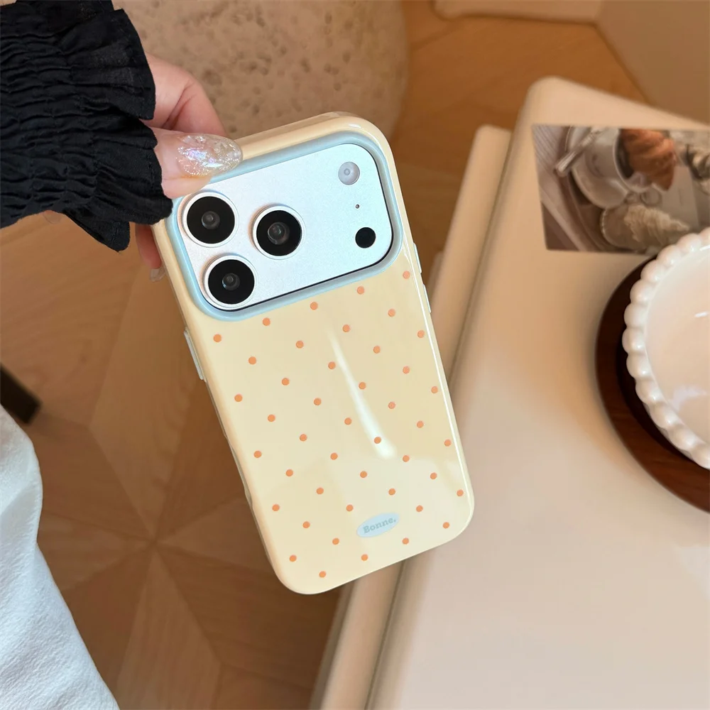 Vibrant Polka Dot Shockproof Phone Case - Colorful Protective Back Cover