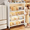 Modern Large Capacity Kitchen Cabinets for Kitchen Furniture Household Tableware Cabinets Multi-layer Shelf with Flip Door p 5