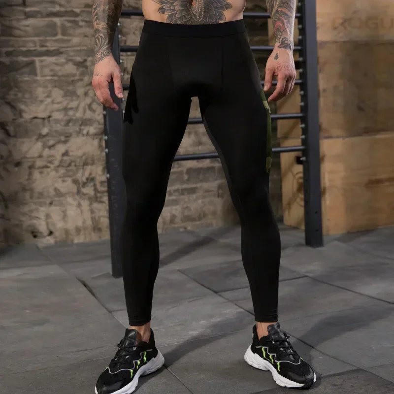 Tights Sport Man Compression Pants Fitness Camouflage Pocket Training Workout Sports Leggings Men's Running Tights Gym Clothing