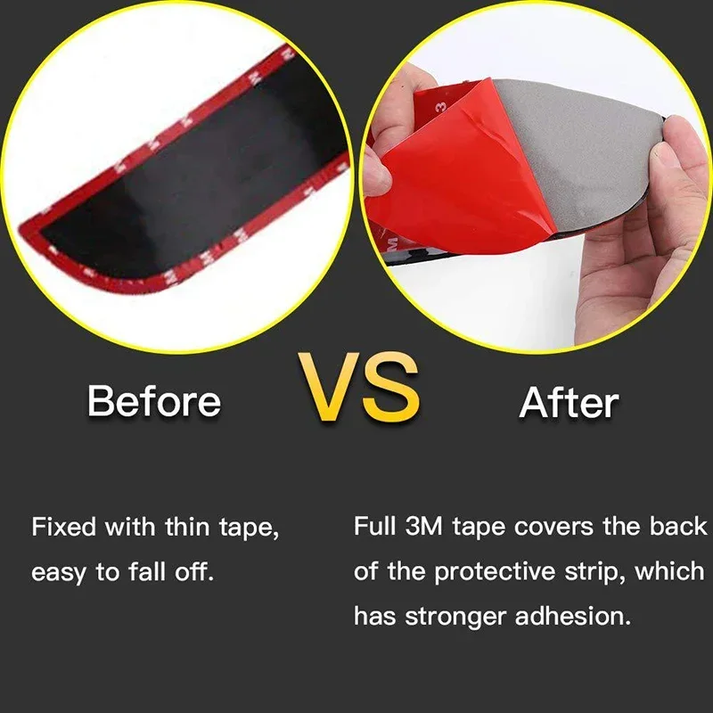 Rubber Car Trunk Rear Bumper Guard Strip Protector for Universal Vehicles