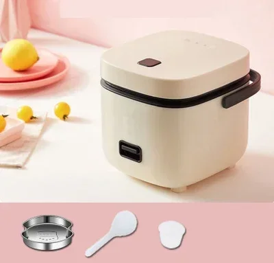 Mini Electric Rice Cooker 1.2L Intelligent Automatic Household Kitchen Cooker for 1-2 People Small Food Warmer Steamer