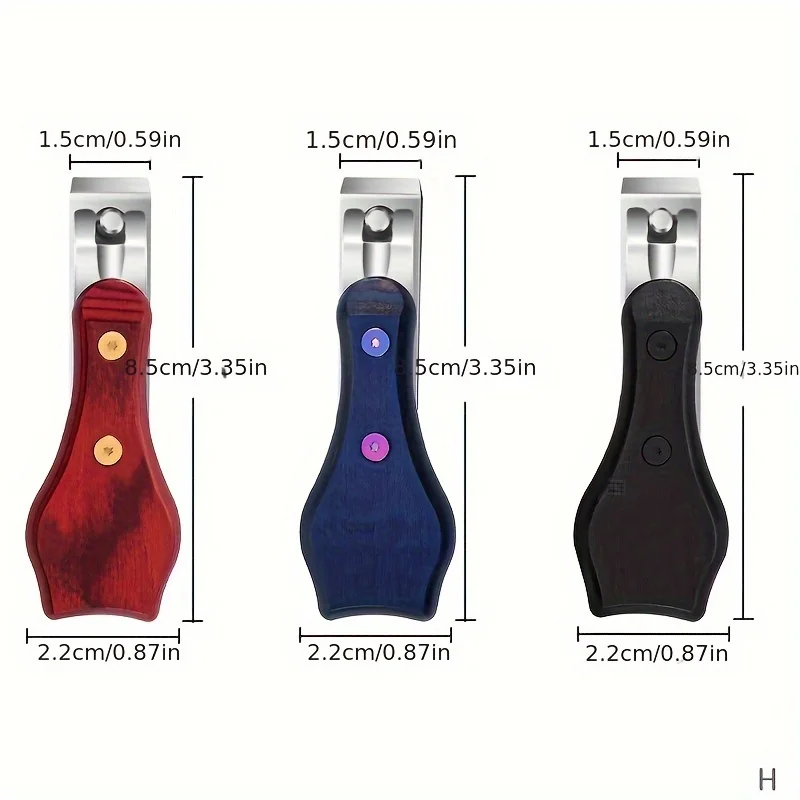 Single nail clippers household anti-splash nail clippers wooden handle texture portable sharp multi-purpose nail clippers 5