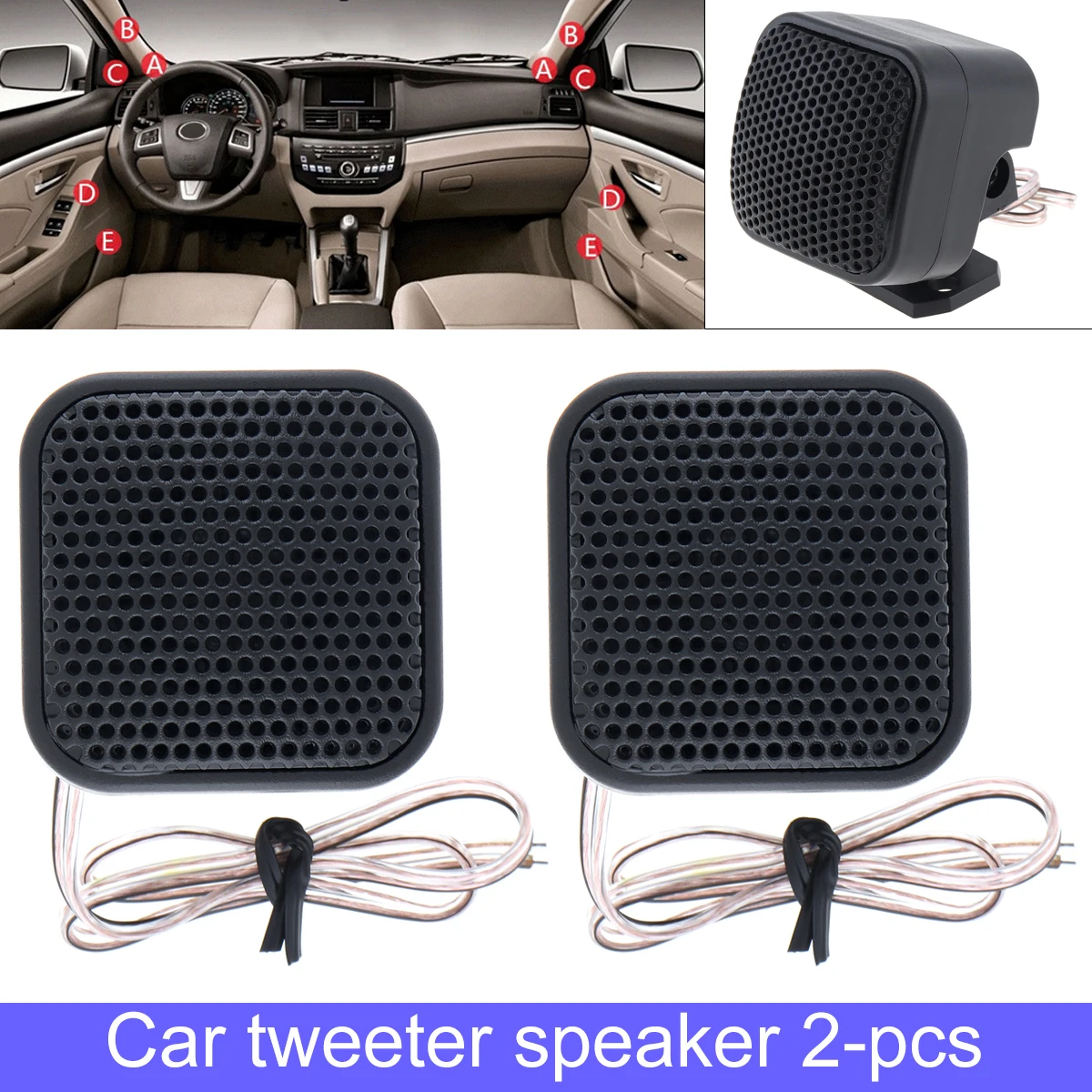 Dome Tweeter Speakers 2pcs 500W TP-004A For Car Audio System