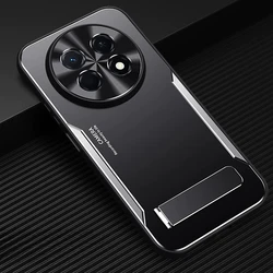 Sleek and Durable Anti - Drop Case with Stand - Skin - Friendly Scrub Finish for Enjoy 90 Pro Max (Silver)