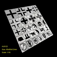 1/16 1/18 Big Scale Military Tank Vehicle Model Symbol Mark Logo Stainless Stencils Template 2