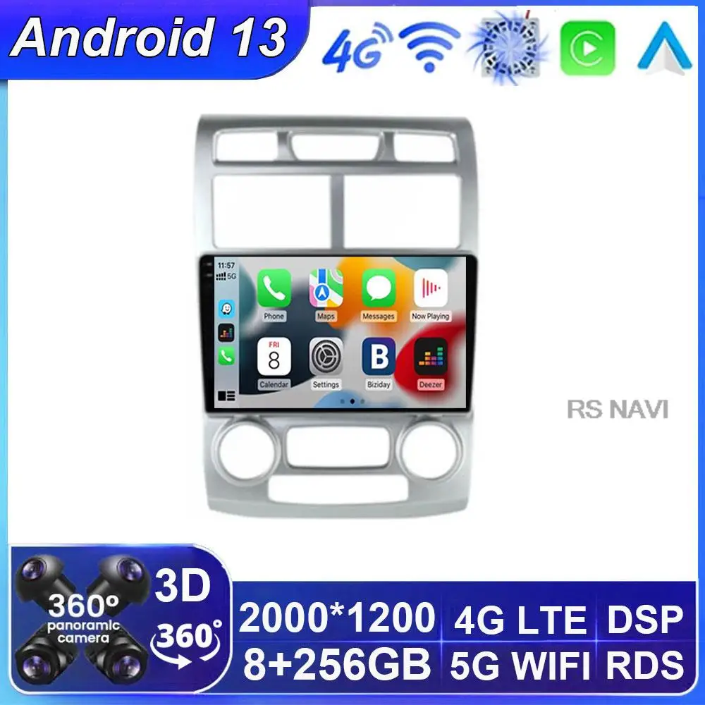 

Android 13 Car Radio For Kia Sportage 2 2004 - 2010 Autoradio Multimedia Video Player Stereo BT 2din DVD Navigation GPS NO DVD