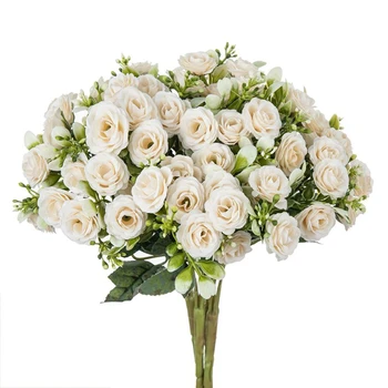 Artificial Silk Rose Bridal Bouquet 1