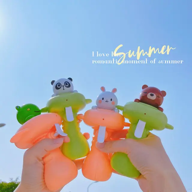 Cartoon animal cute bear shark pink puffer fish Water Guns Blasters Soakers For Summer Play Water Pool Kids Boys baby bath toys 1