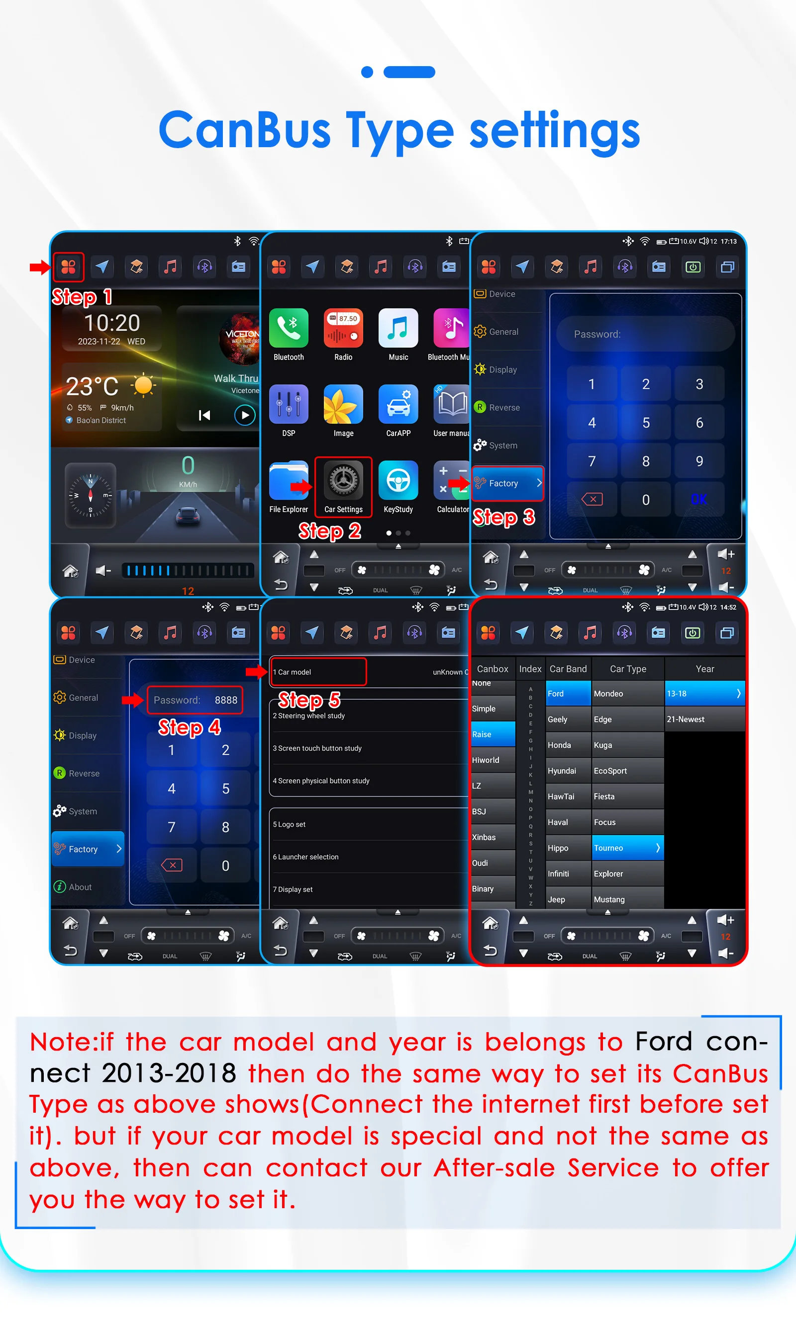 9,7 ''Android 13 Auto Radio Für FORD Transit/Tourneo Connect 2013-2018 Auto Multimedia Video 4G 2din drahtlose Carplay 360 Kamera – Detail 37
