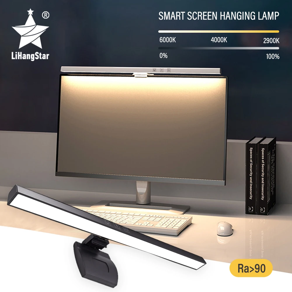 RGB Lampe ecran pc ordinateur Anti-lumière Bleue lampe de lecture led  commande tactile barre lumineuse ecran Luminosité Réglable 44CM Computer  Monitor