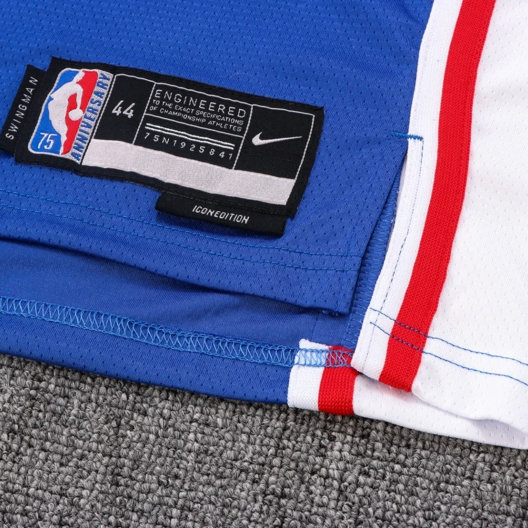 Nike Men's Basketball Jerseys, Stretchable, Quick-dry, Comfortable, Solid-color, Sleeveless Basketball Jerseys, White and Blue