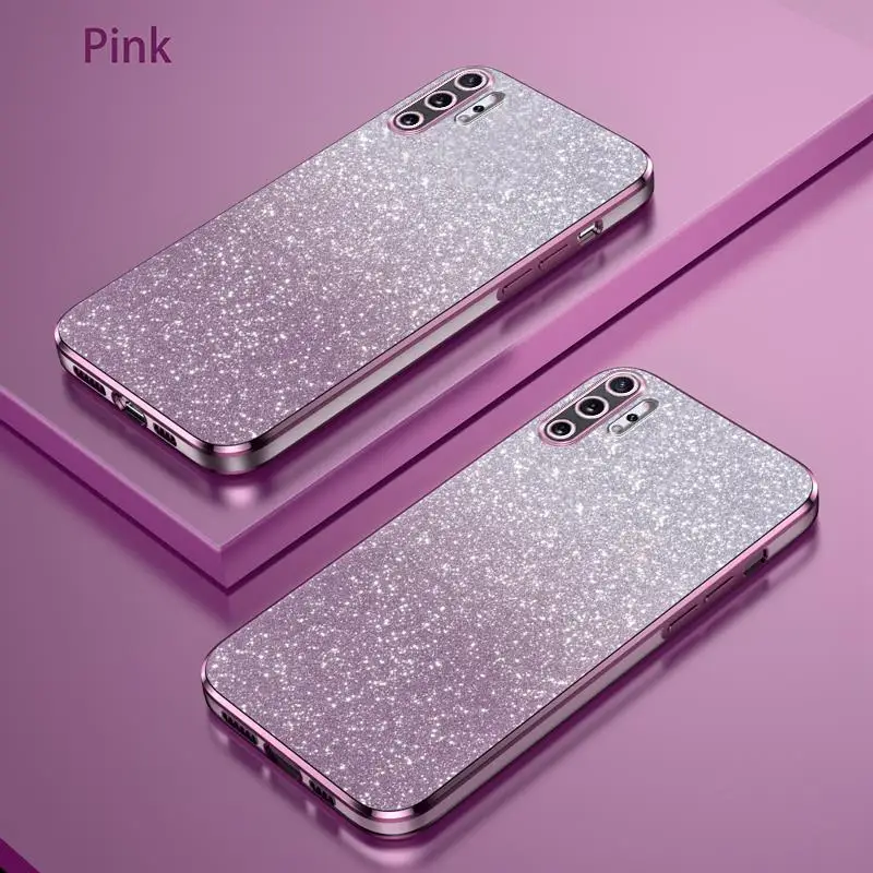 Luxury Gradient Glitter Plating Case - Soft Silicone Protective Back Cover