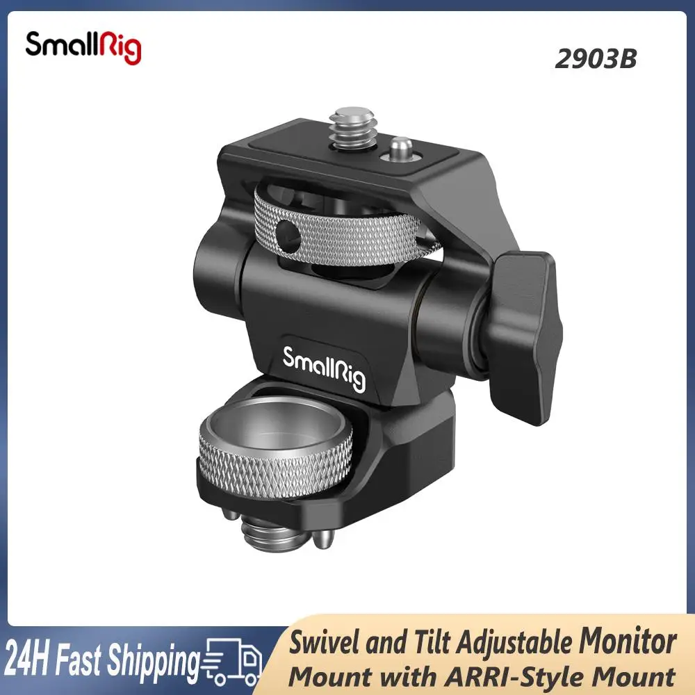 

SmallRig DSLR Camera Clamp Swivel and Tilt Adjustable Monitor Mount w/ Screws Mount for Monitor Flash Light DIY Attachment 2903B