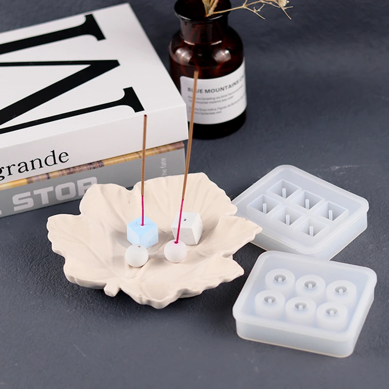 3PCS/Set incense Tray Silicone mold Concrete Sandalwood Coil Base Mould