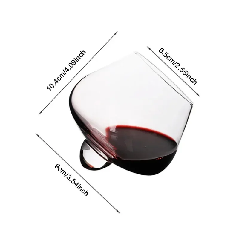 1Pc Irregular Whiskey Wine Glass Rotating High Belly Beer Whiskey Brandy Cocktail Drinking Wine Cup Tumbler Down Bar Glass