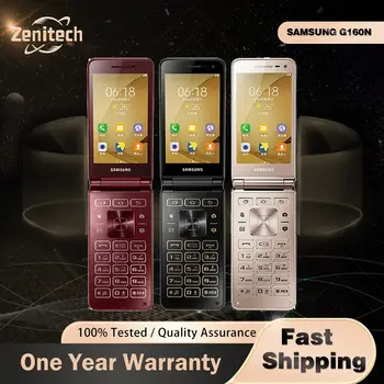 Original Samsung Galaxy Folder2 G160N 4G  Mobile Phone Korea Version 3.8'' 16GB/32GB ROM 8MP+5MP Quad-Core galaxy folder2
