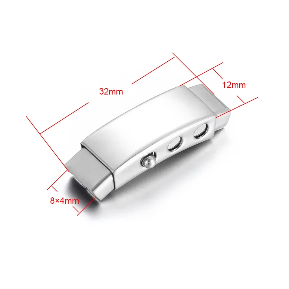 Chiusura a baionetta in acciaio inossidabile 5mm 6mm 8mm Tubo curvo Chiusura a pressione Bracciale in pelle Catenacci Gioielli fai da te Fornure per la creazione di gioielli  36