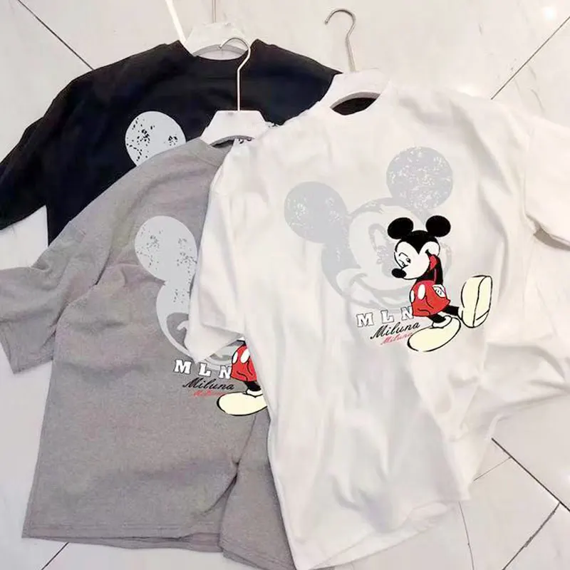 Disfraz de Disney para niños y adultos, ropa de manga corta, camiseta informal de alta calidad para verano