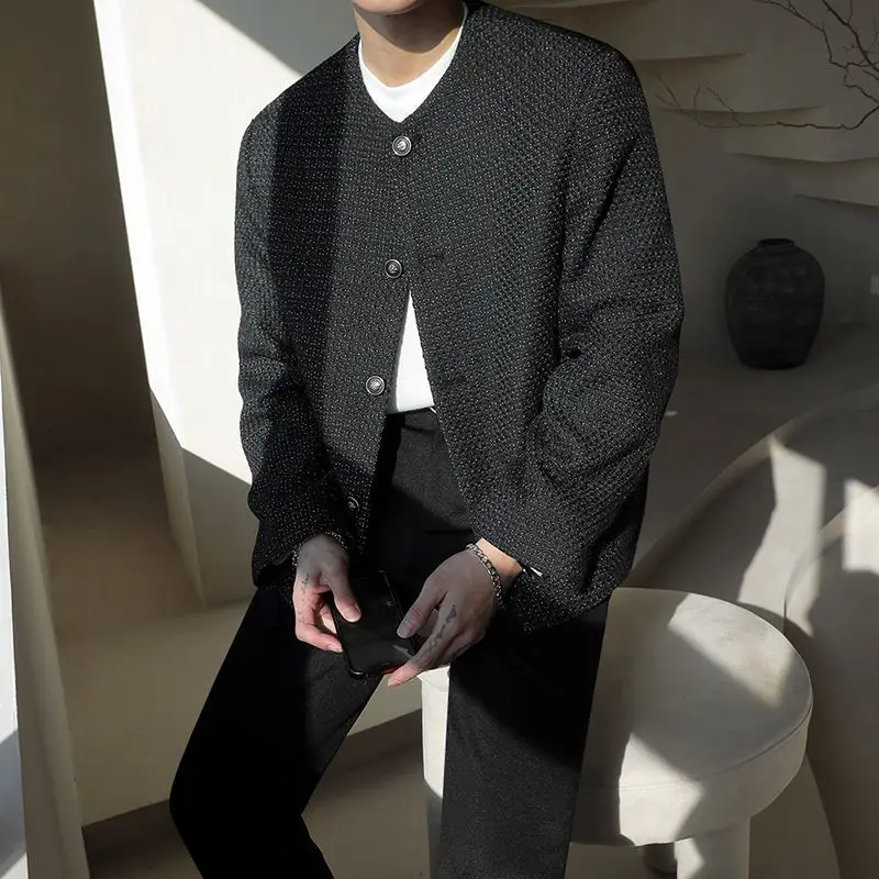 Men's Jacket, Small Fragrant Style Jacket, Spring and Autumn New Korean Version Trend, High-end Sense, Men's Casual Top