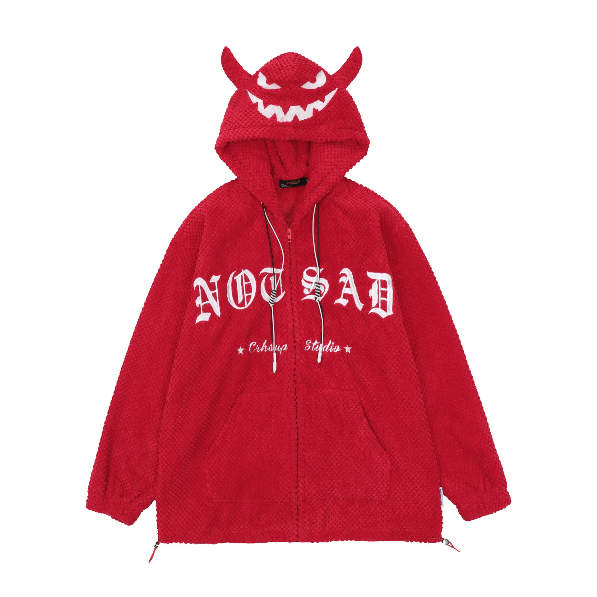 Hoodies Masculinos Moletons Hip Hop Asa De Morcego Escuro Chifre Do Diabo  Gótico Com Zíper Jaqueta Com Capuz Masculino Feminino Oversized Moletom Roupas  Kawaii Inverno Harajuku Y2k W0313 De $62,81