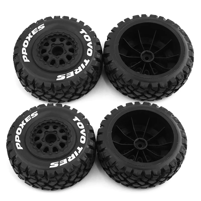 R C Cars Spare Parts RC Car 1/10 110mm Short Course Truck Tire Wheel Tyre 12mm Hex For Traxxas Slash Arrma Senton HuanQi 727 Vkar 10sc HPI HSP